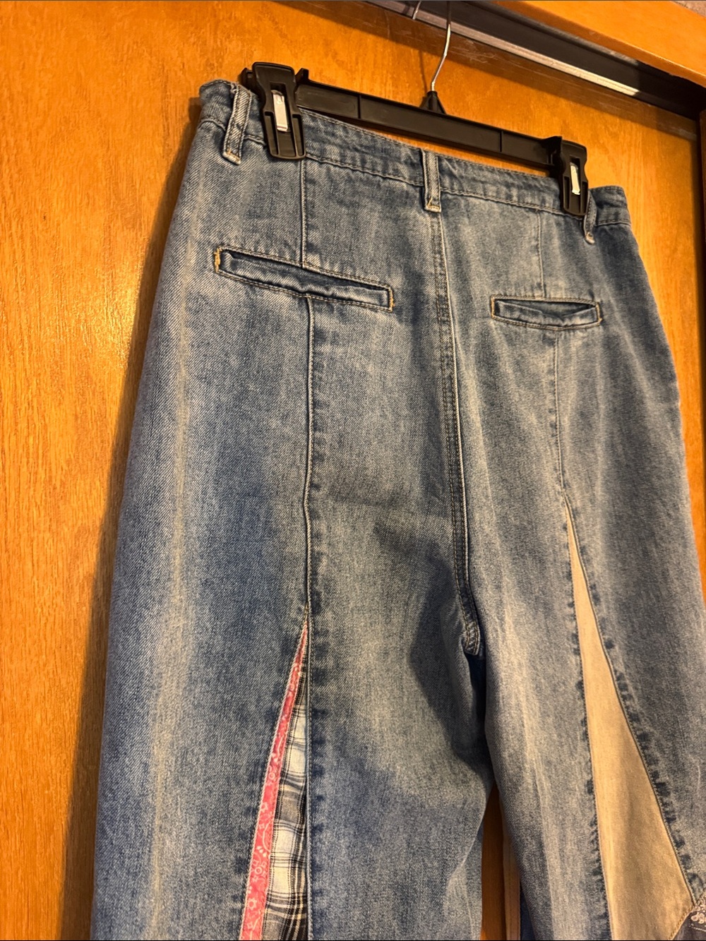 Three Bird Nest Patchwork Flare Jeans - worn once - Picture 4 of 10